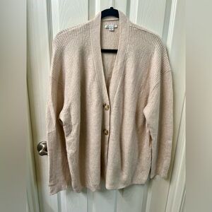 American Eagle Outfitters Beige Cardigan Sweater Size Large